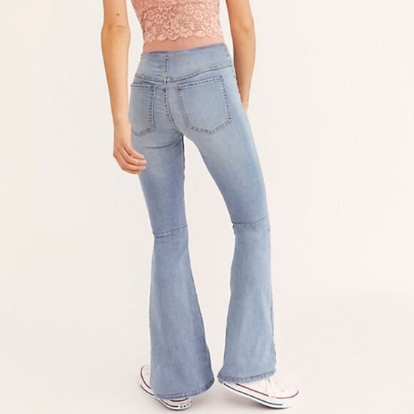 Free People Light Blue Flare Jeans - Picture 12 of 16
